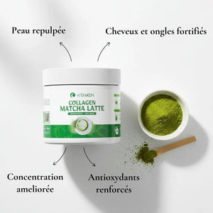 Collagène matcha latte : Peau Éclatante, Concentration & Antioxydants Vitamoon