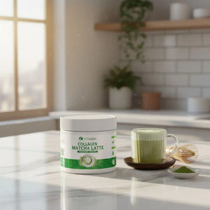 Collagène matcha latte : Peau Éclatante, Concentration & Antioxydants Vitamoon