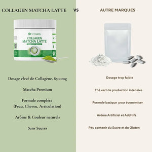 Collagène matcha latte : Peau Éclatante, Concentration & Antioxydants Vitamoon