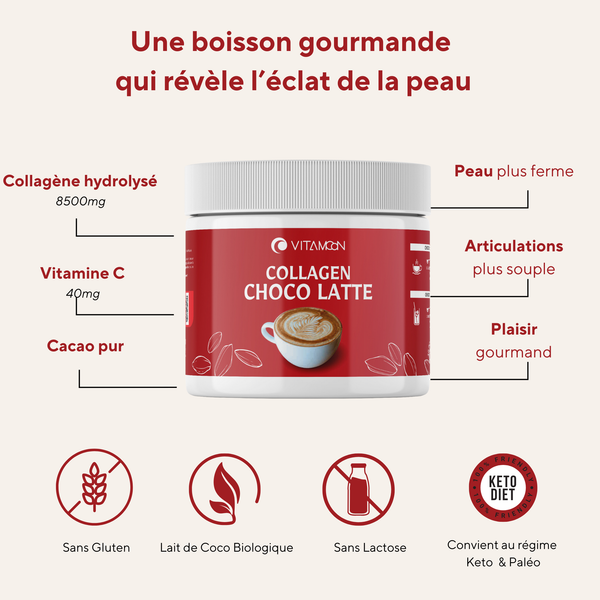 COLLAGENE CHOCO LATTE : Peau Radieuse, Articulations Souples & Plaisir Gourmand