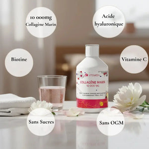 Collagène Marin Liquide 10 000 mg : Peau, Cheveux & Articulations Vitamoon_fr