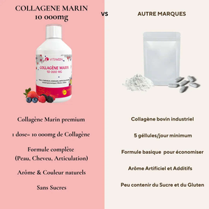 Collagène Marin Liquide 10 000 mg : Peau, Cheveux & Articulations - Offre Facebook Vitamoon