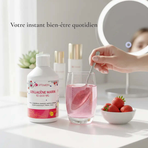 Collagène Marin Liquide 10 000 mg : Peau, Cheveux & Articulations - Offre Facebook Vitamoon